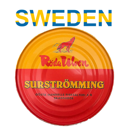 Surströmming (Surstromming) Röda Ulven I Swedish Fermented Herring Delicacy I 400g/14oz I Chilled Shipping