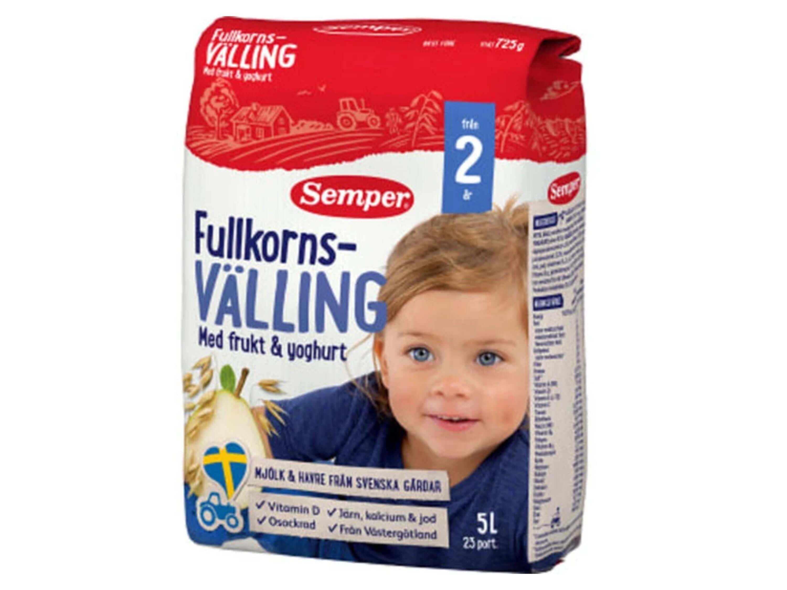 Semper Välling Original, a creamy Swedish oat gruel for babies and toddlers.

