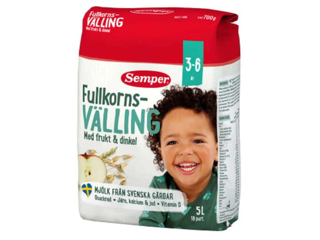Semper Välling, a nutritious Swedish baby oat gruel in a box.