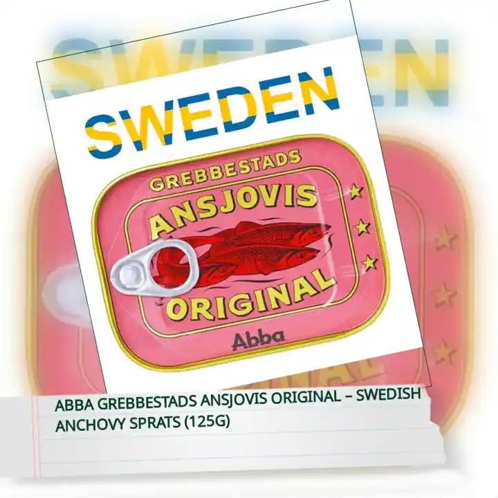 Abba Grebbestads Ansjovis Original &ndash; Swedish Anchovy Sprats (125g) by@Outfy
