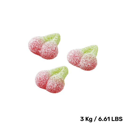 Fizzy Cherries Candy – Sweet & Sour Swedish Gummies (200g-3kg)