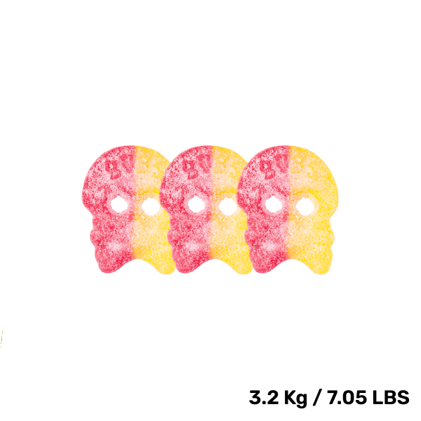 BUBS BIG sour skulls, intensely sour giant vegan candy.


