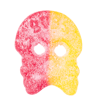BUBS BIG sour skulls, intensely sour giant vegan candy.

