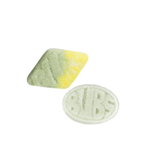 BUBS candy mix with cool pear and tutti frutti foam flavors.

