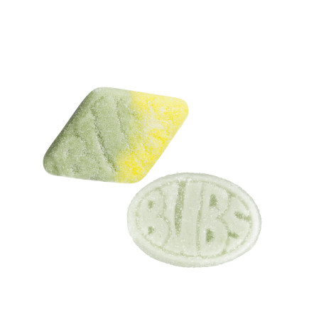 BUBS candy mix with cool pear and tutti frutti foam flavors.

