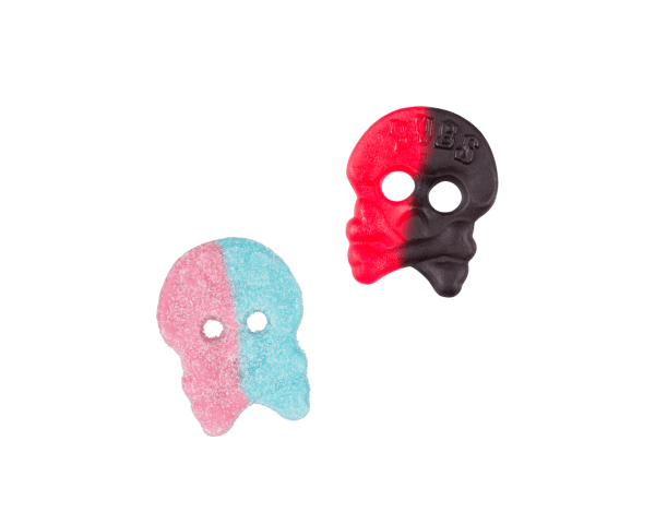 BUBS candy mix with raspberry liquorice and Dizzy skulls.

