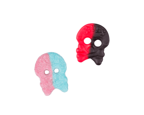 BUBS candy mix with raspberry liquorice and Dizzy skulls.

