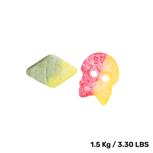 BUBS Sour Candy Mix – Giant Sour Skulls & Tutti Frutti Rombs