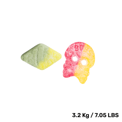 BUBS Sour Candy Mix – Giant Sour Skulls & Tutti Frutti Rombs