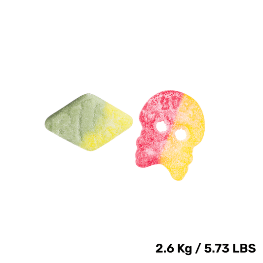 BUBS Sour Candy Mix – Giant Sour Skulls & Tutti Frutti Rombs