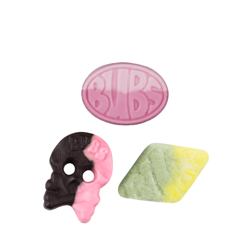 BUBS ultimate variety mix with ovals, skulls, and rombs.

