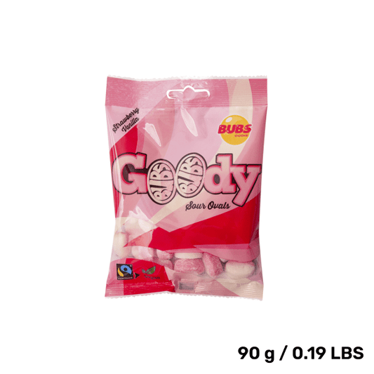 BUBS Goody Foam Ovals – Strawberry Vanilla Swedish Candy (90g)
