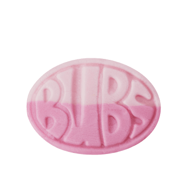 BUBS Swedish candy with wild strawberry and pomegranate flavors.

