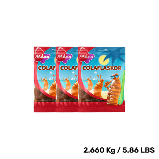 Malaco Cola Bottles – Vegan Swedish Cola Gummies (95g)