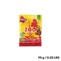 Bag of ScandyBites Zoo candy with assorted fruity animal gummies.

