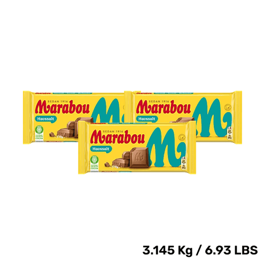 Marabou Milk Chocolate Sea Salt Bar – Sweet & Salty Swedish Chocolate (185g)