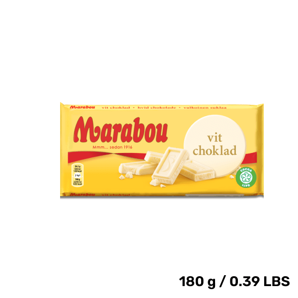 ScandyBites white chocolate bar, a creamy Swedish chocolate.

