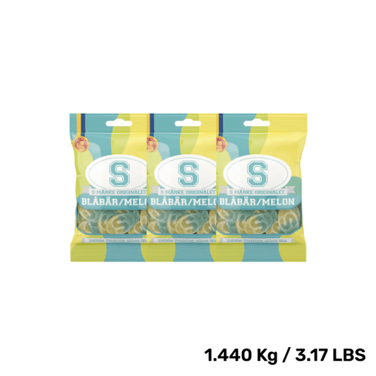 S-Mark Blueberry Melon Candy – Sweet & Tangy Swedish Treat (80g)