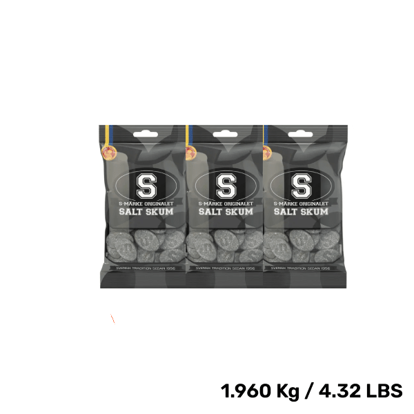 ScandyBites salty licorice foam candies, a classic Swedish salt lakrits.

