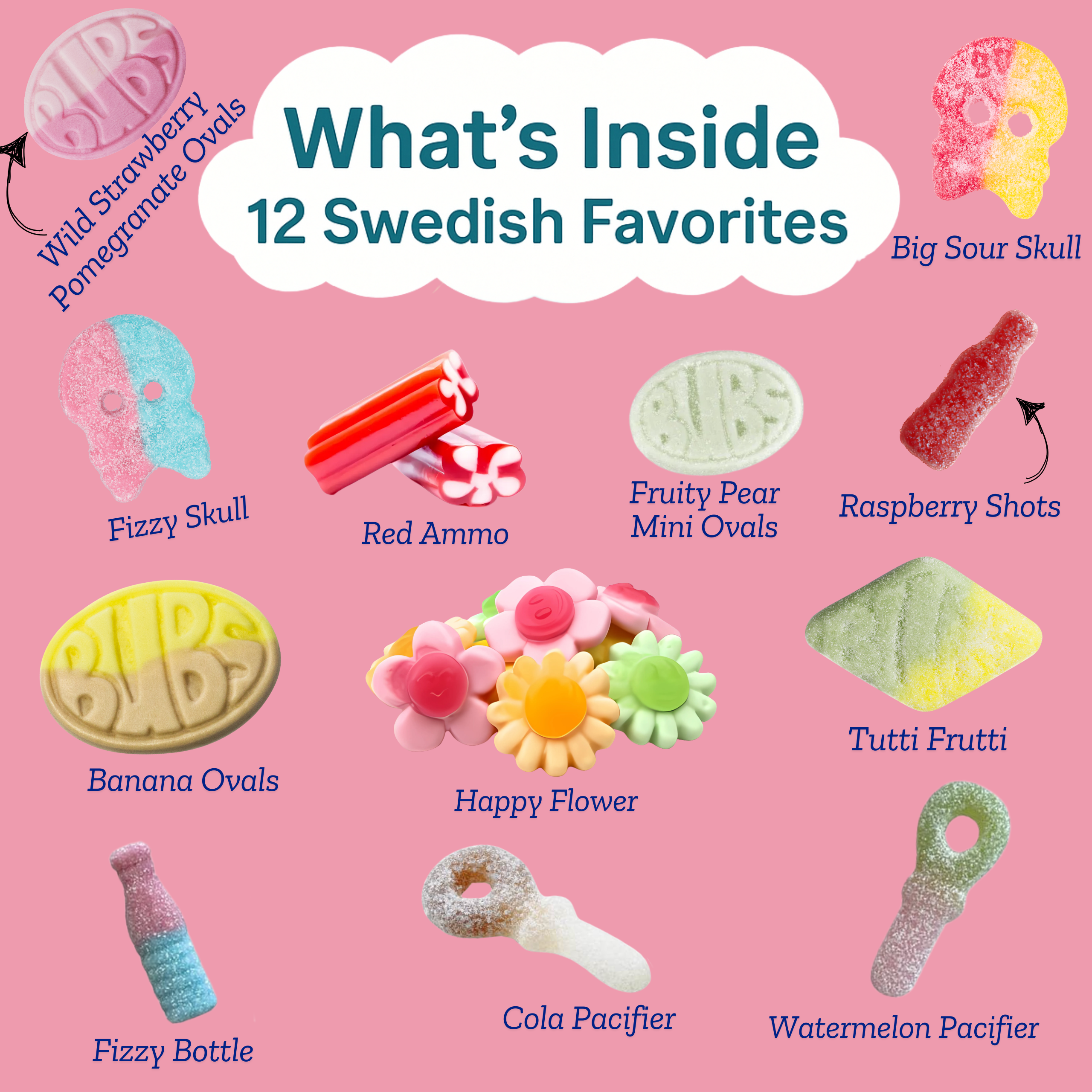 Swedish Candy Mix – BUBS Assorted Sweet & Sour Candy (TikTok Famous)