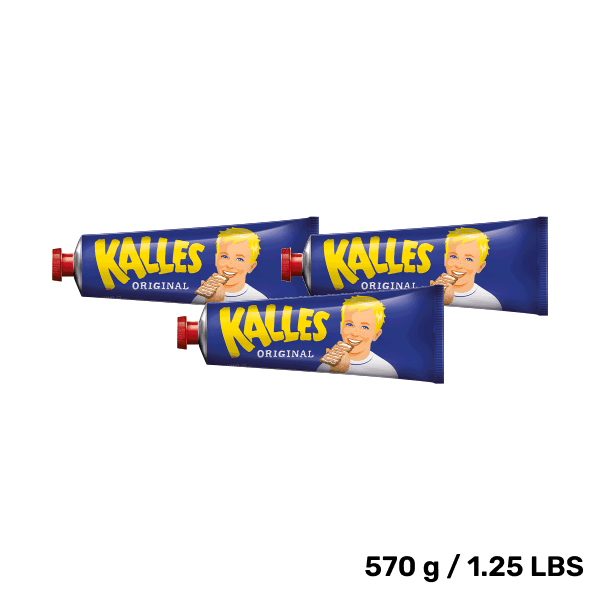 Kalles Kaviar Original, Swedish cod roe spread in a squeezable tube.

